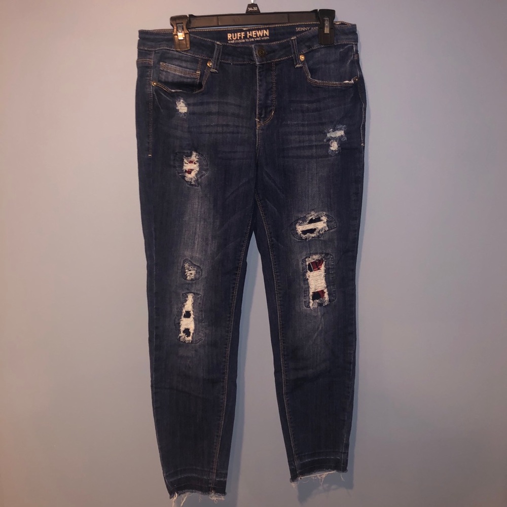 RUFF HEWN Skinny Ankle Jeans